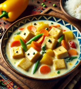 Creamy Tofu with Mixed Vegetables